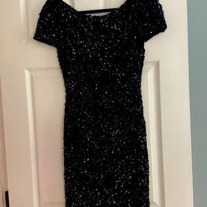 Alice+Olivia  black sequin dress S